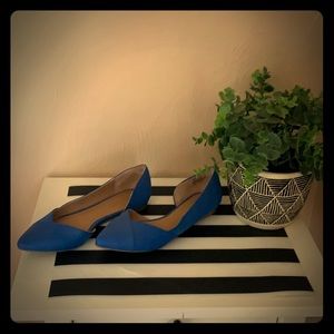 Nine West Pointed Toe Flat in Royal Blue - Size 7